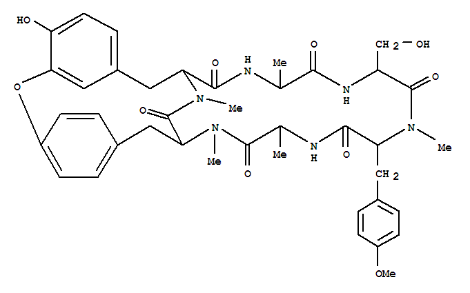 Molecular Structure of 106283-67-4 (Bouvardin,2-L-serine-5-(N-methyl-L-tyrosine)- (9CI))