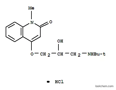 Molecular Structure of 106572-11-6 (4-[3-(tert-butylamino)-2-hydroxypropoxy]-1-methylquinolin-2(1H)-one hydrochloride)