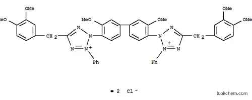 Molecular Structure of 106629-90-7 (3,3'-(3,3'-DIMETHOXY-4,4'-DIPHENYLENE)BIS(2-PHENYL-5-VERATRYLTETRAZOLIUM CHLORIDE))