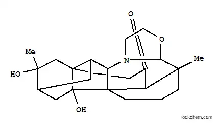 Molecular Structure of 106861-54-5 (5H,9H-9,12-Methano-11a,4,7a-[1]propanyl[3]ylideneindeno[1,2-g]oxazolo[3,2-a]azocin-16-one,dodecahydro-7b,10-dihydroxy-4,10-dimethyl-,(3aR,4R,7aR,7bS,9S,10S,11aS,12S,12aR,17S)- (9CI))