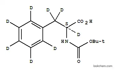 Molecular Structure of 106881-07-6 (L-PHENYL-D5-ALANINE-2,3,3-D3-N-T-BOC)