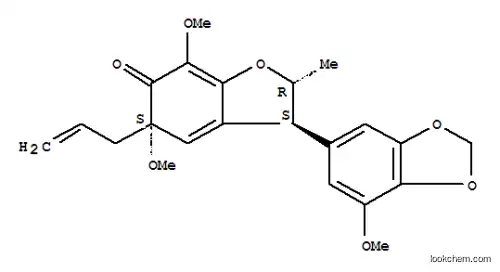6(2H)-Benzofuranone,3,5-dihydro-5,7-dimethoxy-3-(7-methoxy-1,3-benzodioxol-5-yl)-2-methyl-5-(2-propen-1-yl)-,(2R,3S,5S)-rel-