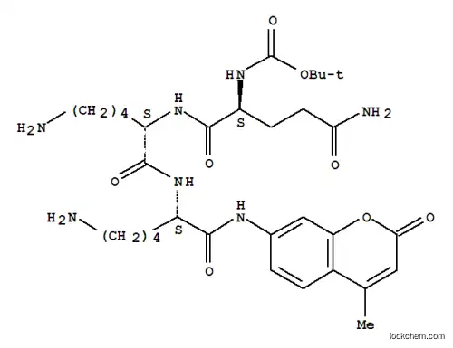 Molecular Structure of 106984-12-7 (butoxycarbonylglutamyl-lysyl-lysine-4-methylcoumarinyl-7-amide)