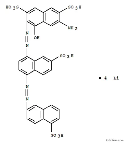 Molecular Structure of 107246-80-0 (tetralithium 6-amino-4-hydroxy-3-[7-sulfonato-4-(5-sulfonato-2-naphthylazo)-1-naphthylazo]naphthalene-2,7-disulfonate)