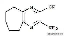 Molecular Structure of 107343-72-6 (5H-Cycloheptapyrazine-2-carbonitrile,3-amino-6,7,8,9-tetrahydro-(9CI))