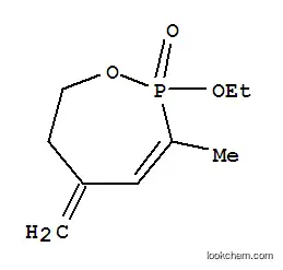 Molecular Structure of 107345-45-9 (1,2-Oxaphosphepin,2-ethoxy-2,5,6,7-tetrahydro-3-methyl-5-methylene-,2-oxide(9CI))