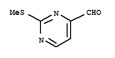 Molecular Structure of 1074-68-6 (4-Pyrimidinecarboxaldehyde,2-(methylthio)-)