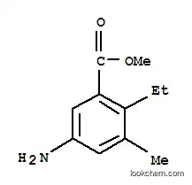 Molecular Structure of 107490-30-2 (Benzoic acid, 5-amino-2-ethyl-3-methyl-, methyl ester (9CI))