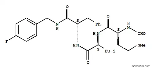 Molecular Structure of 108321-41-1 (N-FORMYL-MET-LEU-PHE P-FLUOROBENZYLAMIDE)