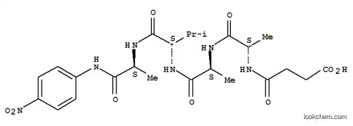 Molecular Structure of 108322-03-8 (N-SUCCINYL-ALA-ALA-VAL-ALA P-NITROANILIDE)