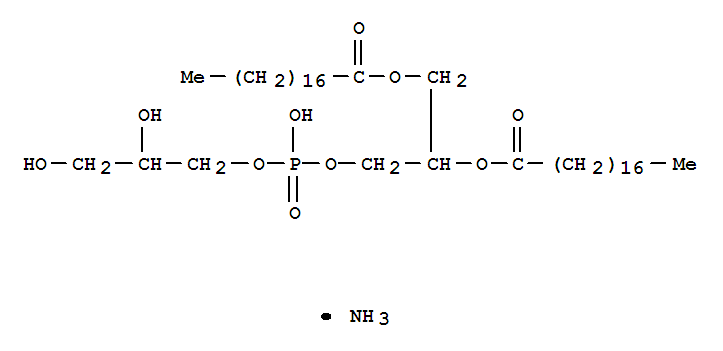 Octadecanoic acid,1-[[[(2,3-dihydroxypropoxy)hydroxyphosphinyl]oxy]methyl]-1,2-ethanediyl ester,monoammonium salt (9CI)