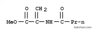 Molecular Structure of 108414-60-4 (2-Propenoic  acid,  2-[(1-oxobutyl)amino]-,  methyl  ester)