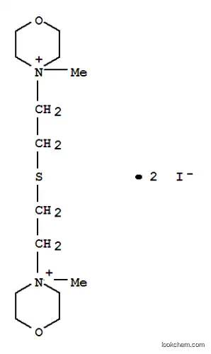 Molecular Structure of 109043-42-7 (4-methyl-4-[2-[2-(4-methyl-1-oxa-4-azoniacyclohex-4-yl)ethylsulfanyl]e thyl]-1-oxa-4-azoniacyclohexane diiodide)