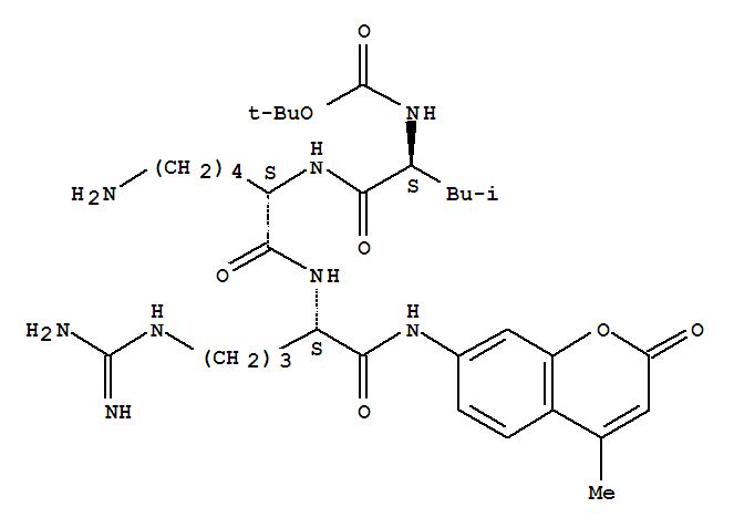 L-Argininamide,N-[(1,1-dimethylethoxy)carbonyl]-L-leucyl-L-lysyl-N-(4-methyl-2-oxo-2H-1-benzopyran-7-yl)-