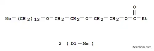 Molecular Structure of 111497-87-1 (Propanol, 2-methyl-2-(tetradecyloxy)ethoxy-, propanoate)