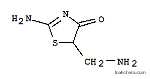 Molecular Structure of 111506-20-8 (4(5H)-Thiazolone,  2-amino-5-(aminomethyl)-)