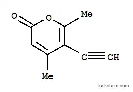 Molecular Structure of 112369-03-6 (2H-Pyran-2-one, 5-ethynyl-4,6-dimethyl- (9CI))