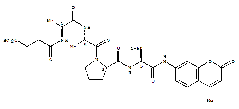 L-Valinamide,N-(3-carboxy-1-oxopropyl)-L-alanyl-L-alanyl-L-prolyl-N-(4-methyl-2-oxo-2H-1-benzopyran-7-yl)-(9CI)