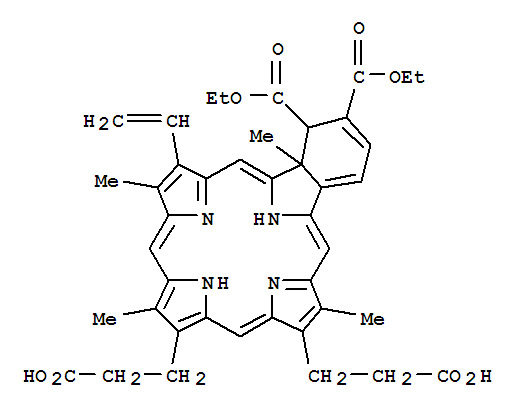 23H,25H-Benzo[b]porphine-9,13-dipropanoicacid, 1,2-bis(ethoxycarbonyl)-19-ethenyl-1,22a-dihydro-8,14,18,22a-tetramethyl-(9CI)