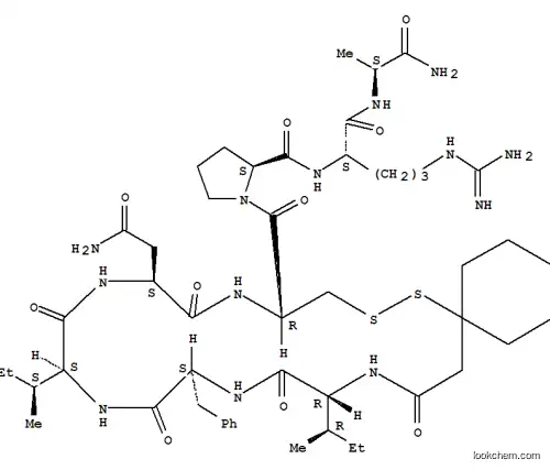 Molecular Structure of 114455-29-7 (BETA-MERCAPTO-BETA,BETA-CYCLOPENTAMETHYLENE-PROPIONYL-D-ILE-PHE-ILE-ASN-CYS-PRO-ARG-ALA-NH2)