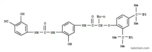 Molecular Structure of 114808-85-4 (2-(3,4-Dicyanophenylureido)-5-((2-(2,4-ditert.-phenylphenoxy)-hexanoylamino))-phenol)