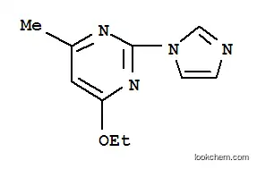 Molecular Structure of 114834-00-3 (Pyrimidine, 4-ethoxy-2-(1H-imidazol-1-yl)-6-methyl- (9CI))