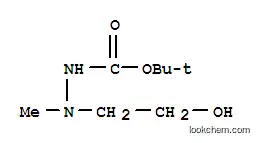 Molecular Structure of 114897-65-3 (Hydrazinecarboxylic acid, 2-(2-hydroxyethyl)-2-methyl-, 1,1-dimethylethyl ester)