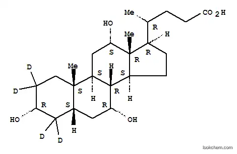 Molecular Structure of 116380-66-6 (CHOLIC-2,2,4,4-D4 ACID)