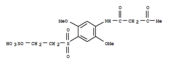 2-(2,5-dimethoxy-4-(3-oxobutanamido)phenylsulfonyl)ethyl hydrogen sulfate