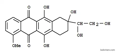 Molecular Structure of 116455-20-0 (8-(1,2-dihydroxyethyl)-6,8,11-trihydroxy-1-methoxy-9,10-dihydro-7H-tet racene-5,12-dione)