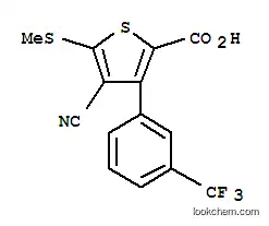 4-Cyano-5-(methylthio)-3-[3-(trifluoromethyl)phenyl]thiophene-2-carboxylic acid
