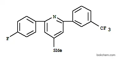 Molecular Structure of 116579-33-0 (2-(4-fluorophenyl)-4-(methylsulfanyl)-6-[3-(trifluoromethyl)phenyl]pyridine)