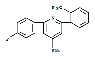 Pyridine,2-(4-fluorophenyl)-4-(methylthio)-6-[2-(trifluoromethyl)phenyl]-