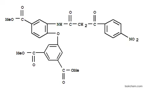 Molecular Structure of 116933-03-0 (METHYL-3-[2-(4-NITROBENZOYL)ACETAMINO]-4-[3,5-DICARBOXYMETHYL)-PHENOXY]-BENZOATE)