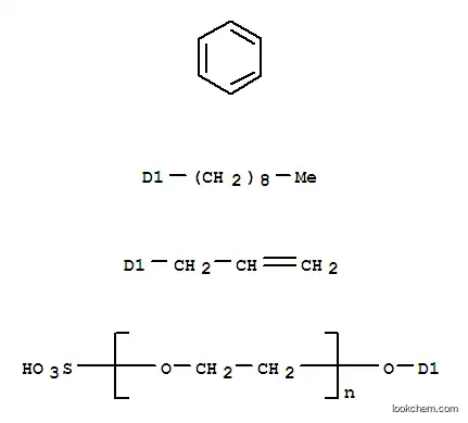Molecular Structure of 117576-33-7 (Poly(oxy-1,2-ethanediyl),a-sulfo-w-[nonyl(2-propen-1-yl)phenoxy]-)