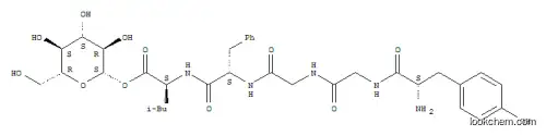 Molecular Structure of 117833-65-5 (1-O-(L-tyrosylglycylglycyl-L-phenylalanyl-L-leucyl)-beta-D-glucopyranose)