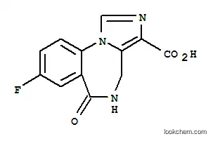 Molecular Structure of 118024-85-4 (4H-Imidazo[1,5-a][1,4]benzodiazepine-3-carboxylicacid, 8-fluoro-5,6-dihydro-6-oxo-)
