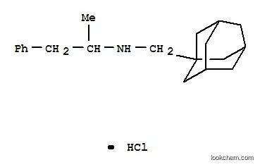 Molecular Structure of 118202-64-5 (1-phenyl-N-(tricyclo[3.3.1.1~3,7~]dec-1-ylmethyl)propan-2-amine hydrochloride (1:1))