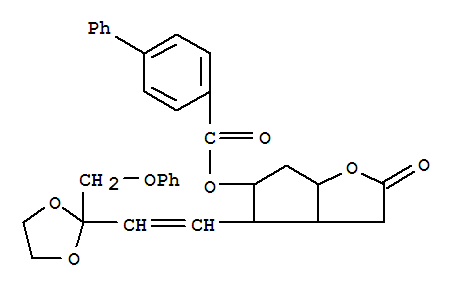[1,1'-Biphenyl]-4-carboxylicacidhexahydro-2-oxo-4-[2-[2-(phenoxymethyl)-1,3-dioxolan-2-yl]ethenyl]-2H-cyclopenta[b]furan-5-ylester