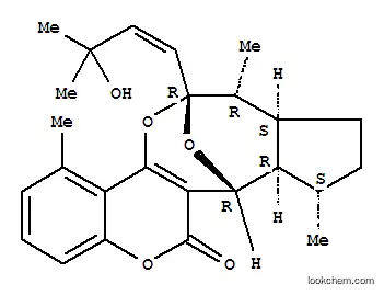 Molecular Structure of 118448-95-6 (6,11-Epoxy-12H-cyclopent[5,6]oxocino[3,2-c][1]benzopyran-12-one,6,7,7a,8,9,10,10a,11-octahydro-6-(3-hydroxy-3-methyl-1-butenyl)-4,7,10-trimethyl-,(6R,7R,7aS,10S,10aR,11R)- (9CI))