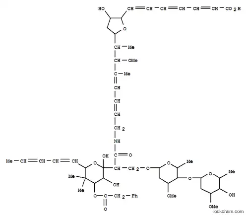 Molecular Structure of 118498-94-5 (Benzeneacetic acid,2-[2-[[7-[5-(6-carboxy-1,3,5-hexatrienyl)tetrahydro-4-hydroxy-2-furanyl]-6-methoxy-5-methyl-2,4-octadienyl]amino]-1-[[[2,6-dideoxy-4-O-(2,6-dideoxy-3-O-methyl-a-L-lyxo-hexopyranosyl)-3-O-methyl-a-L-lyxo-hexopyranosyl]oxy]methyl]-2-oxoethyl]tetrahydro-2,3-dihydroxy-5,5-dimethyl-6-(1,3-pentadienyl)-2H-pyran-4-ylester (9CI))
