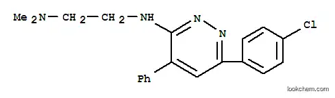 Molecular Structure of 118516-22-6 (1,2-Ethanediamine,N2-[6-(4-chlorophenyl)-4-phenyl-3-pyridazinyl]-N1,N1-dimethyl-)