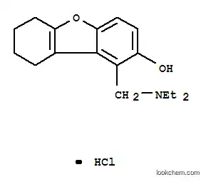 Molecular Structure of 118638-14-5 (1-[(diethylamino)methyl]-6,7,8,9-tetrahydrodibenzo[b,d]furan-2-ol hydrochloride)