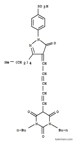 Molecular Structure of 118702-17-3 (Benzenesulfonic acid,4-[4-[5-(1,3-dibutylhexahydro-2,4,6-trioxo-5-pyrimidinyl)-2,4-pentadien-1-ylidene]-4,5-dihydro-5-oxo-3-pentyl-1H-pyrazol-1-yl]-)
