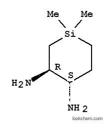 Silacyclohexane-3,4-diamine,  1,1-dimethyl-,  trans-  (9CI)
