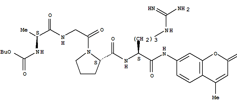 L-Argininamide,N-[(1,1-dimethylethoxy)carbonyl]-L-alanylglycyl-L-prolyl-N-(4-methyl-2-oxo-2H-1-benzopyran-7-yl)-(9CI)