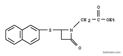 Molecular Structure of 119005-30-0 (ethyl [2-(naphthalen-2-ylsulfanyl)-4-oxoazetidin-1-yl]acetate)