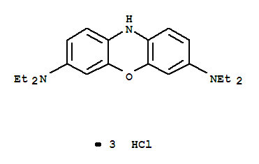 10H-Phenoxazine-3,7-diamine,N3,N3,N7,N7-tetraethyl-, hydrochloride (1:3)