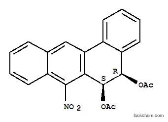 Molecular Structure of 119056-56-3 ((5S,6R)-7-nitro-5,6-dihydrotetraphene-5,6-diyl diacetate)