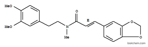 Molecular Structure of 119060-90-1 ((2E)-3-(1,3-benzodioxol-5-yl)-N-[2-(3,4-dimethoxyphenyl)ethyl]-N-methylprop-2-enamide)